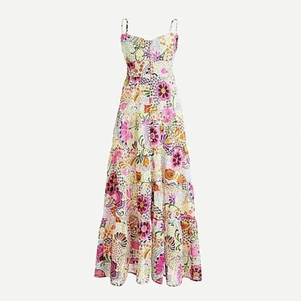 J. Crew Button-front maxi dress in Ratti® retro floral 6